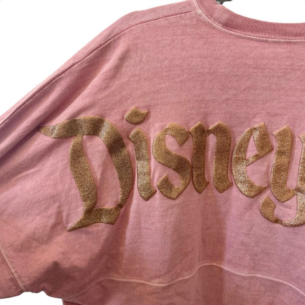 NWT Disneyland Spirit Jersey Rose Gold Pink Glitter Oversized Size Large - Picture 6 of 8